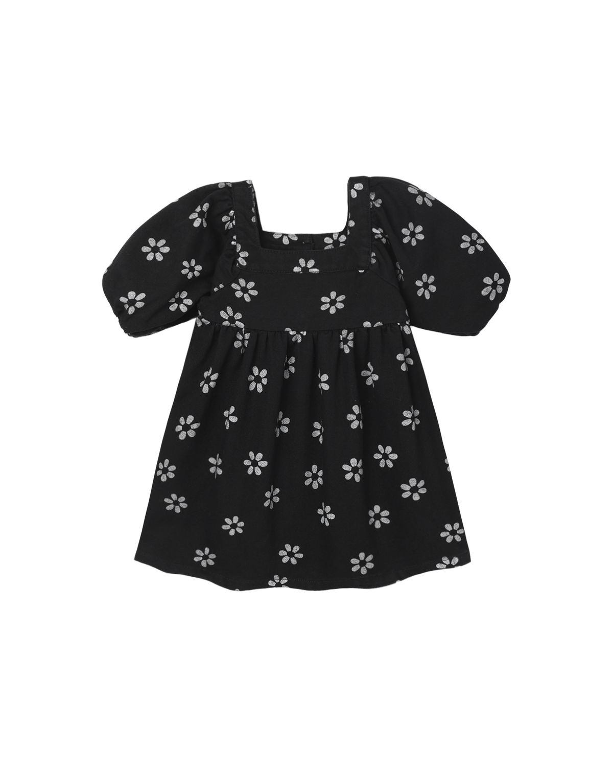 Gretta Babydoll Dress Black Daisy