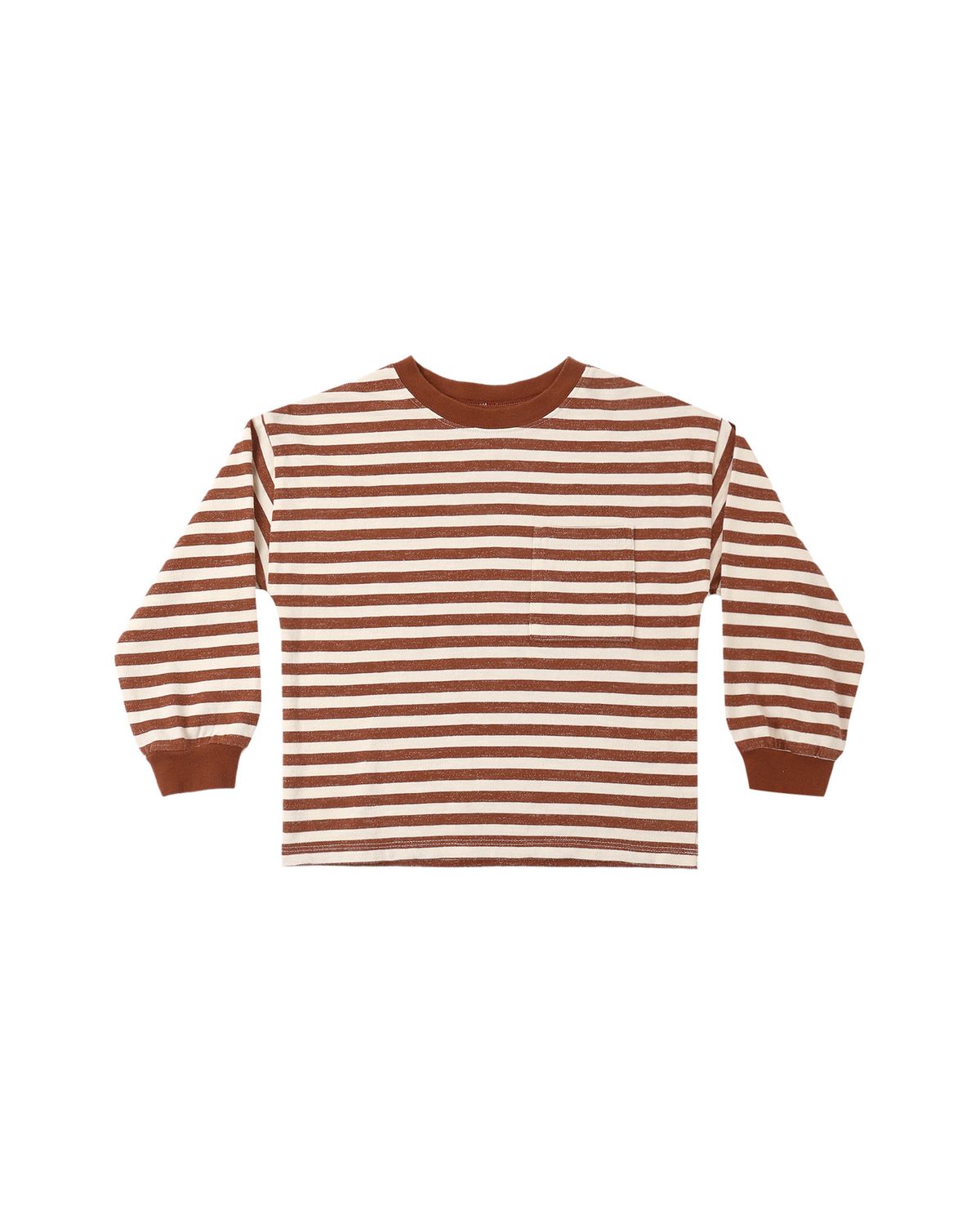 Relaxed Long Sleeve Tee Brick Stripe