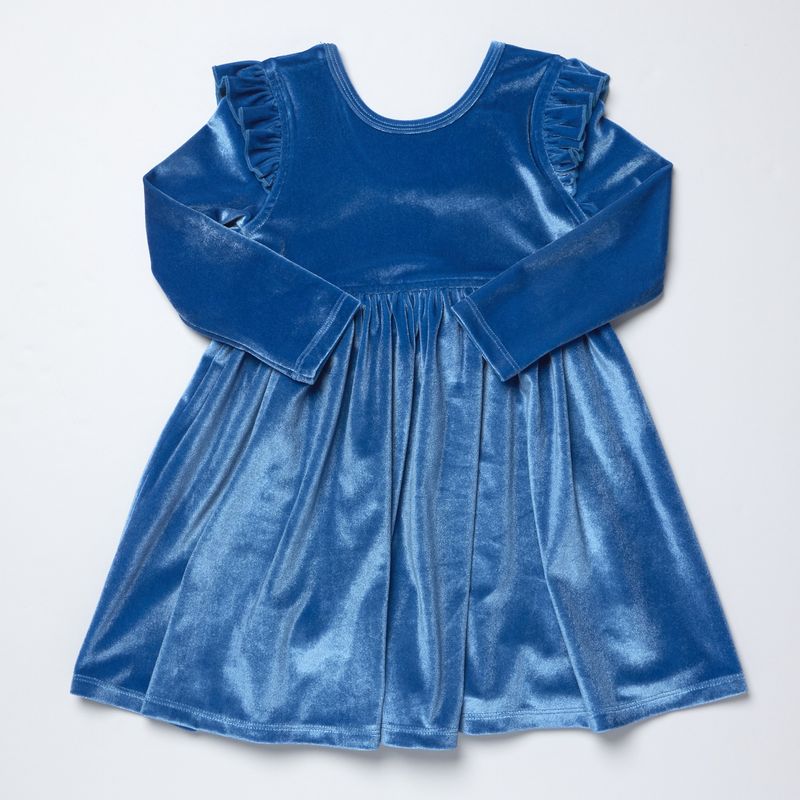 Natalie Dress Bright Blue Velour
