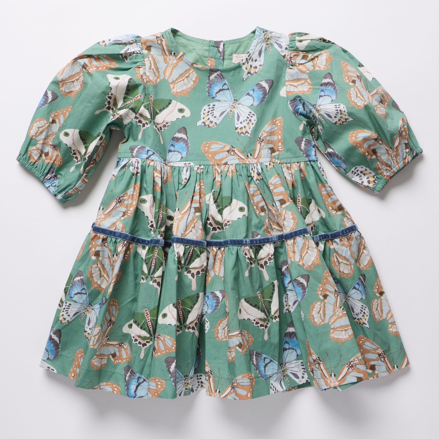 Maribelle Dress Green Butterflies