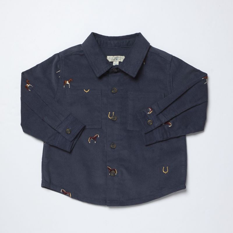 Jack Shirt Navy Horse Embroidery