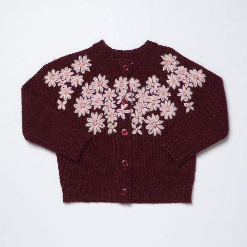 Blossom Sweater Pink Flower Embroidery
