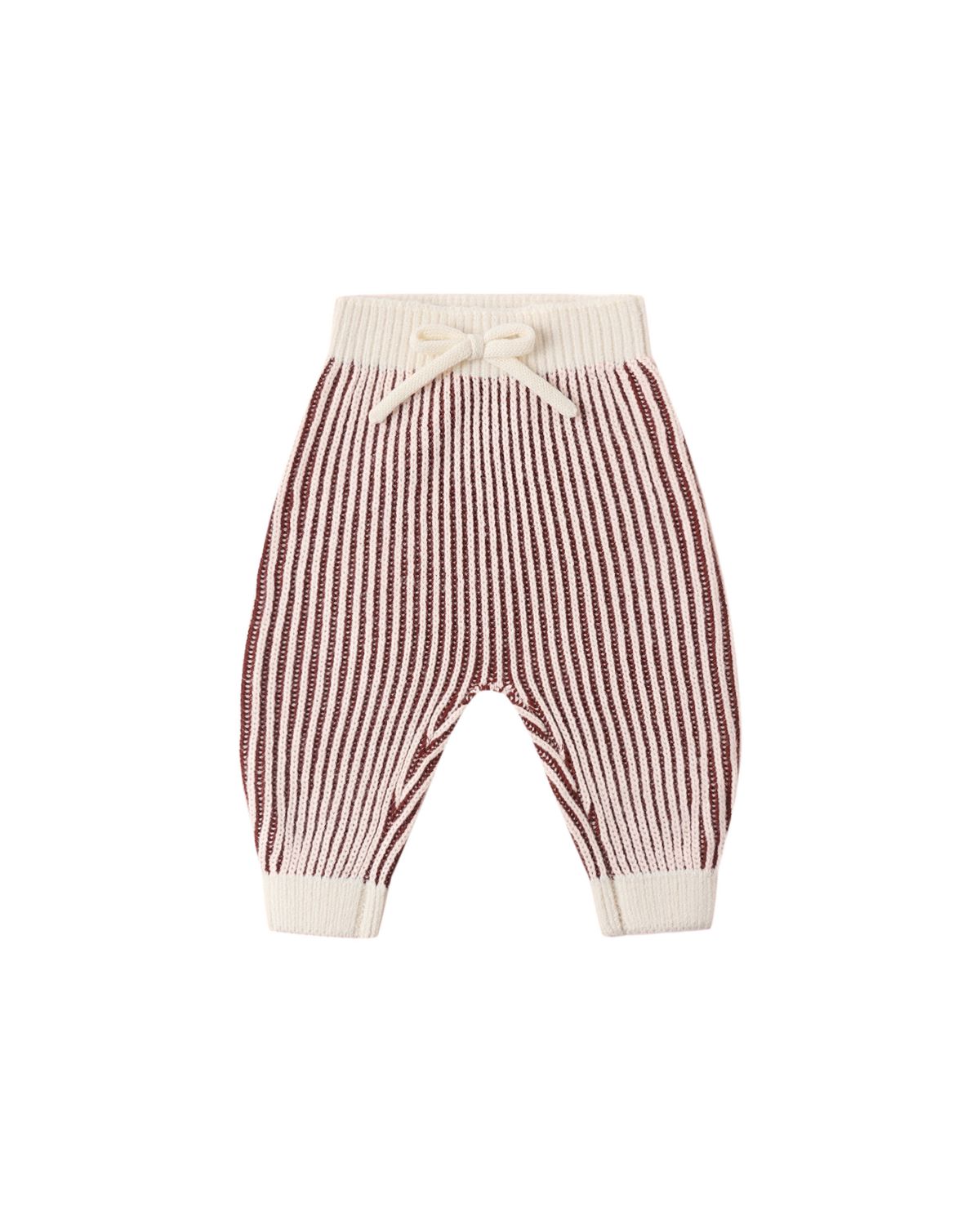 Chunky Knit Pant Cherry Stripe