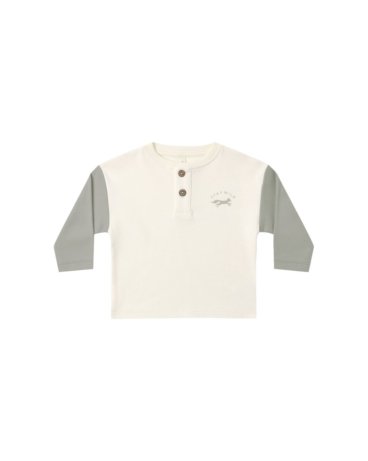 Long Sleeve Henley Tee Laurel