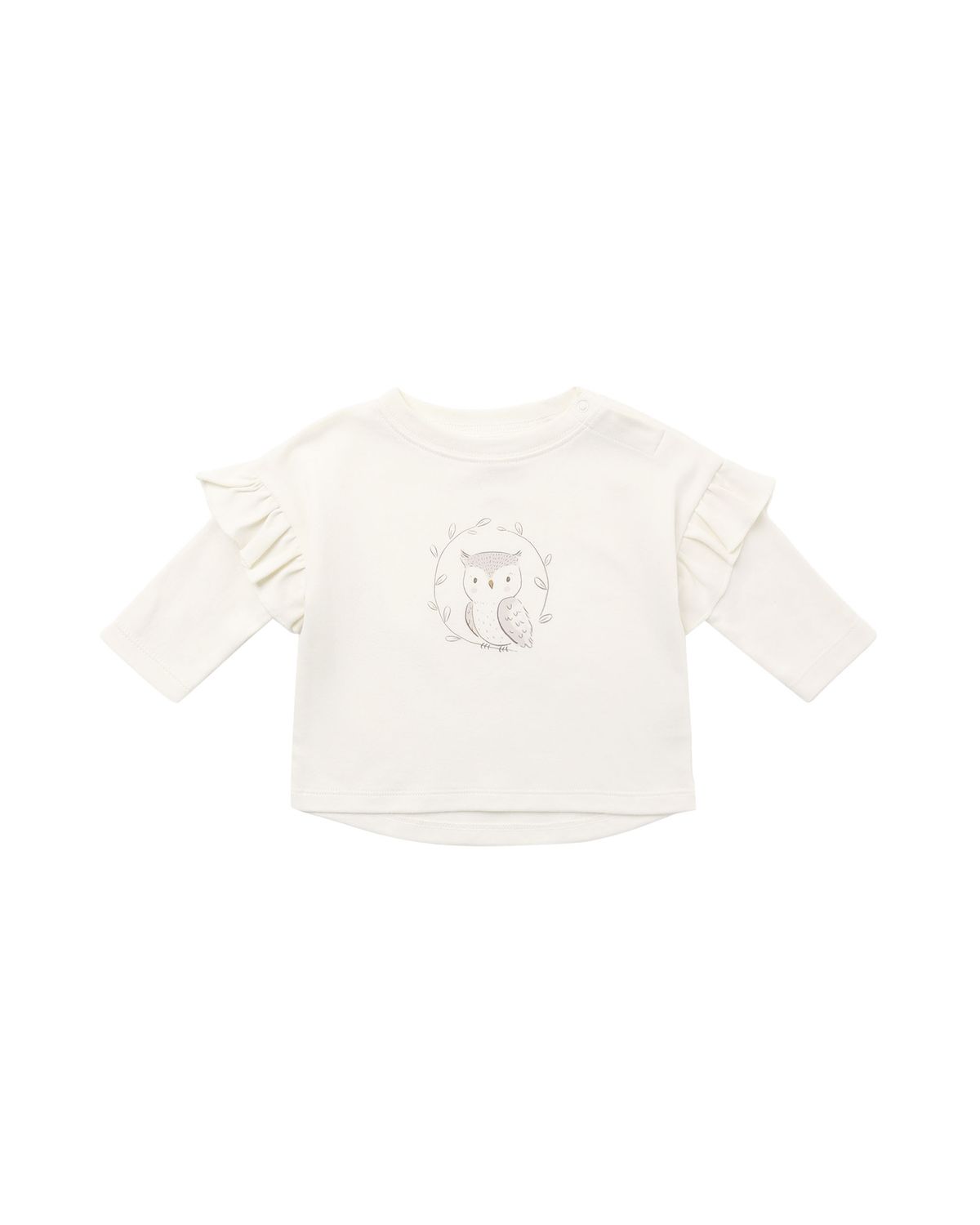 Ruffle Long Sleeve Tee Baby Owl
