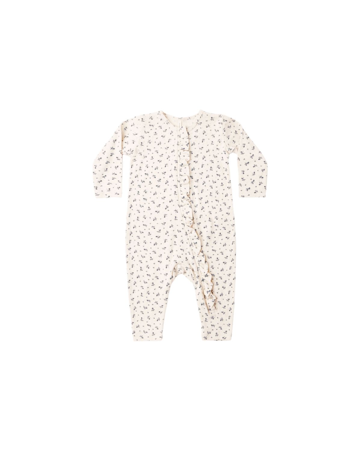 Ruffle Jumpsuit Blue Ditsy