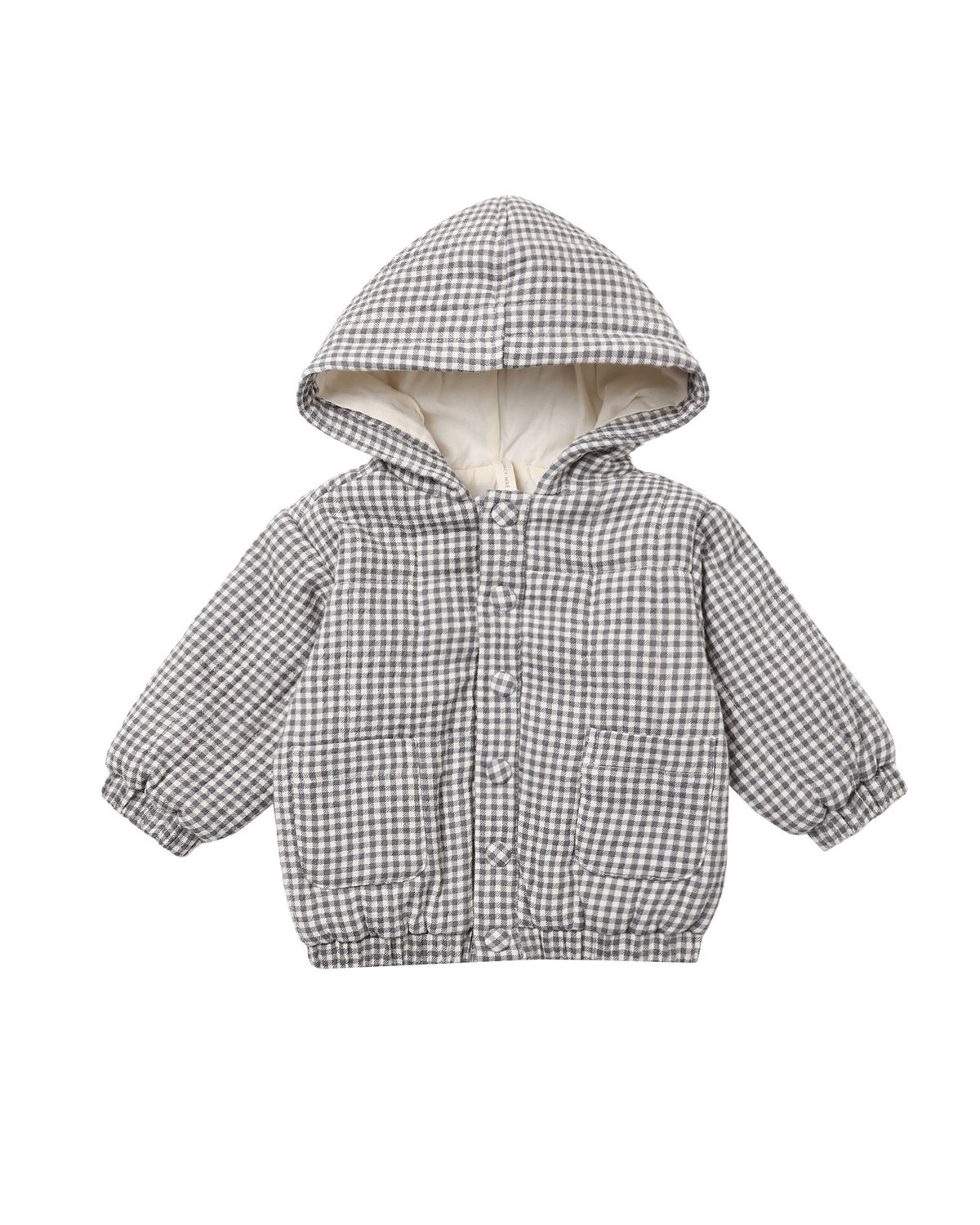 Hooded Woven Jacket Midnight Gingham