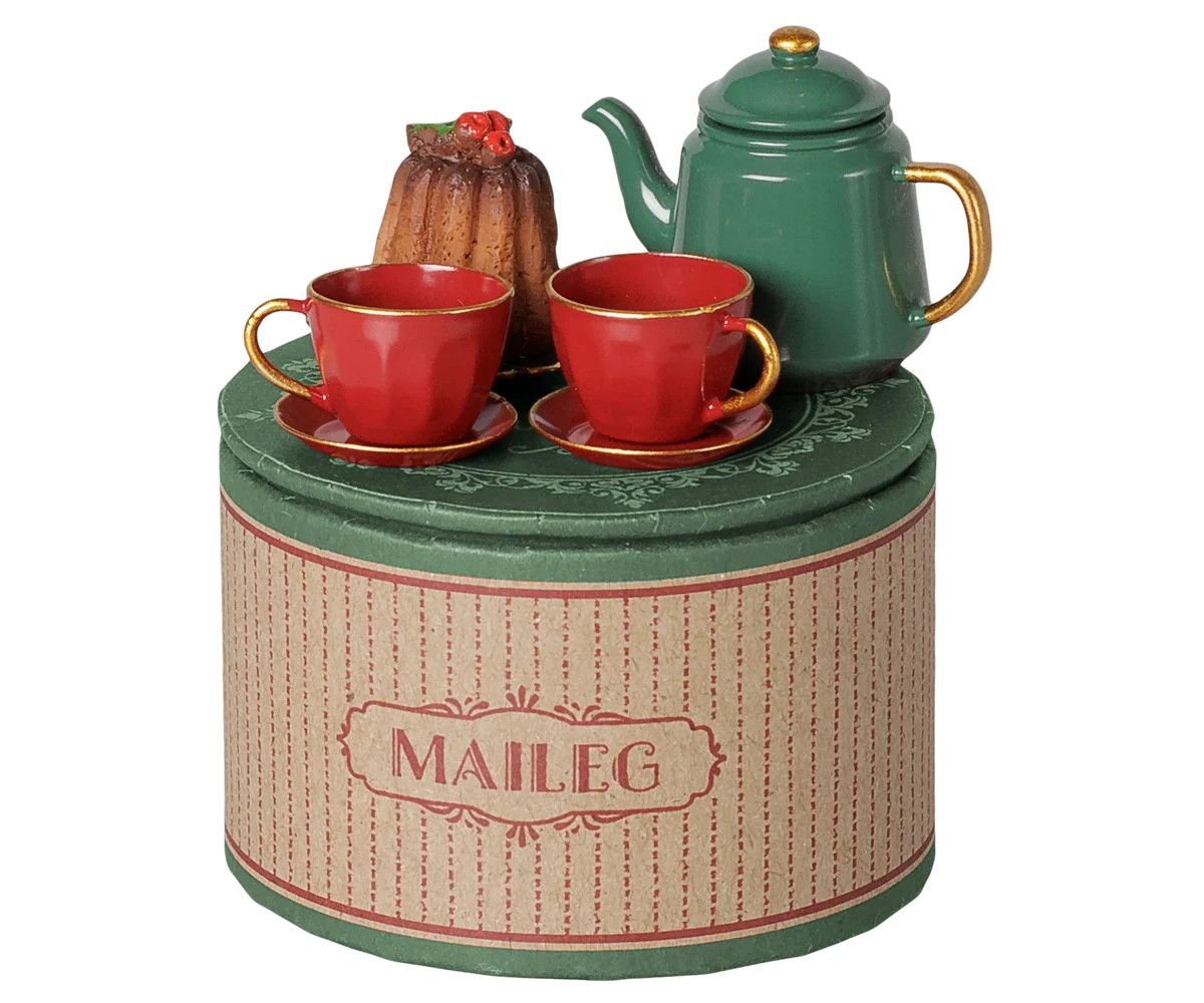 Christmas Tea Party, Mouse - Red/Green