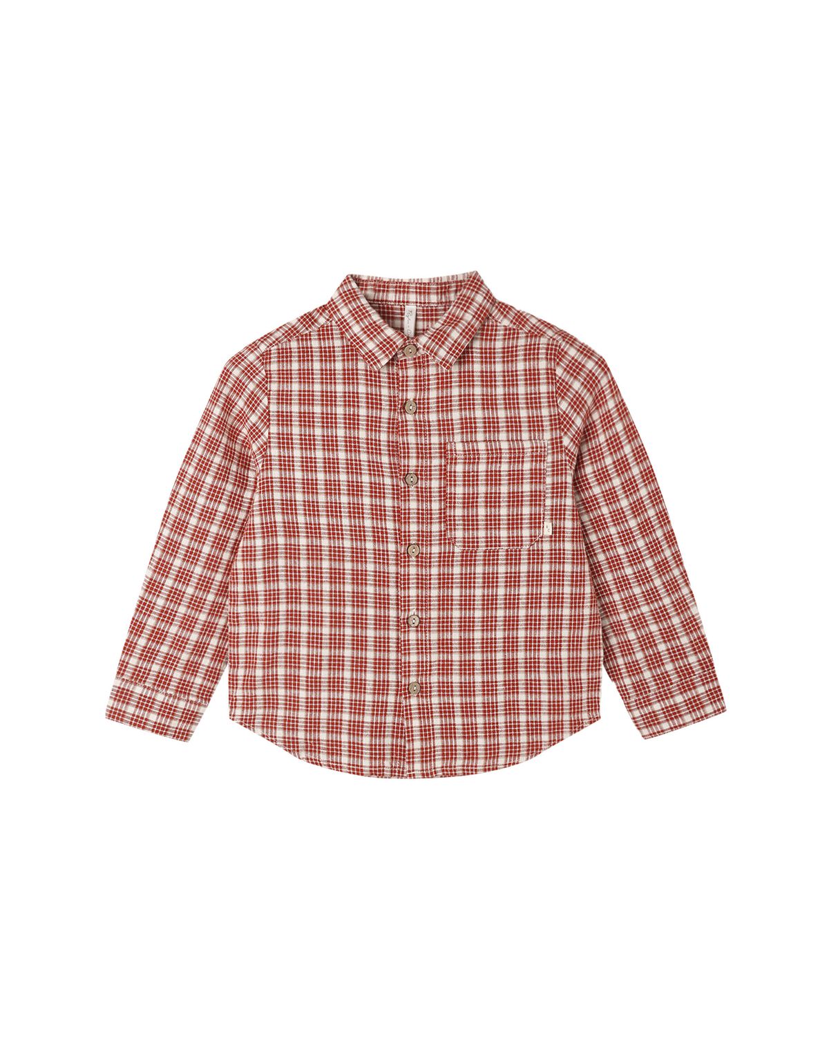 Collared Long Sleeve Shirt Vintage  Plaid