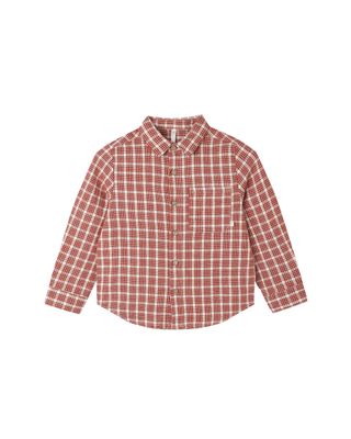 Collared Long Sleeve Shirt Vintage  Plaid