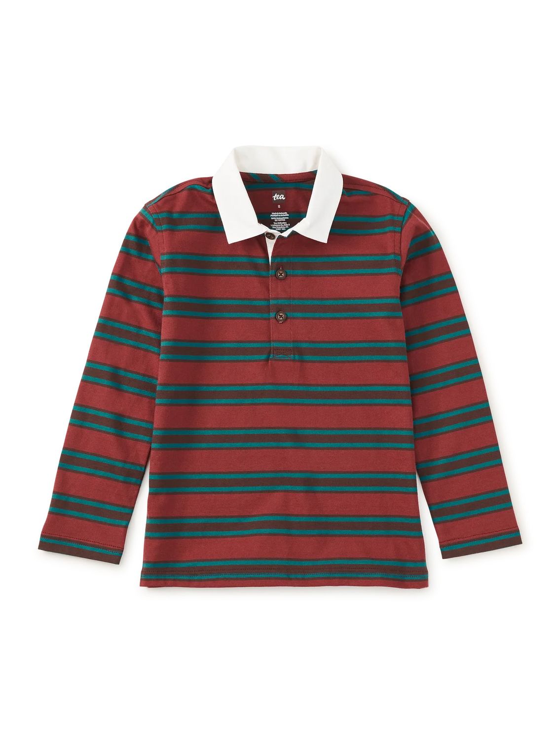 Long Sleeve Rugby Polo Sangria