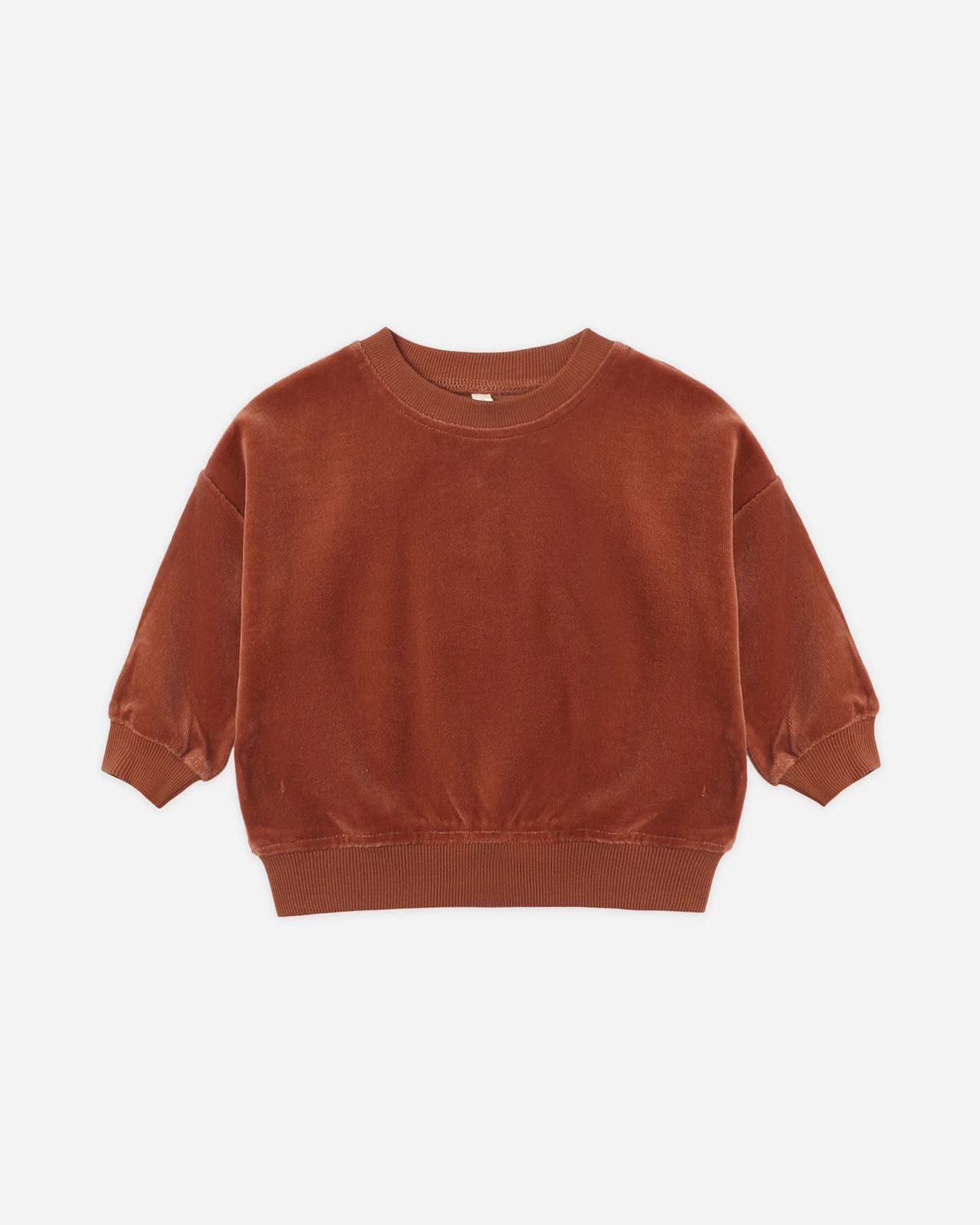 Velour Relaxed Sweatshirt Redwood
