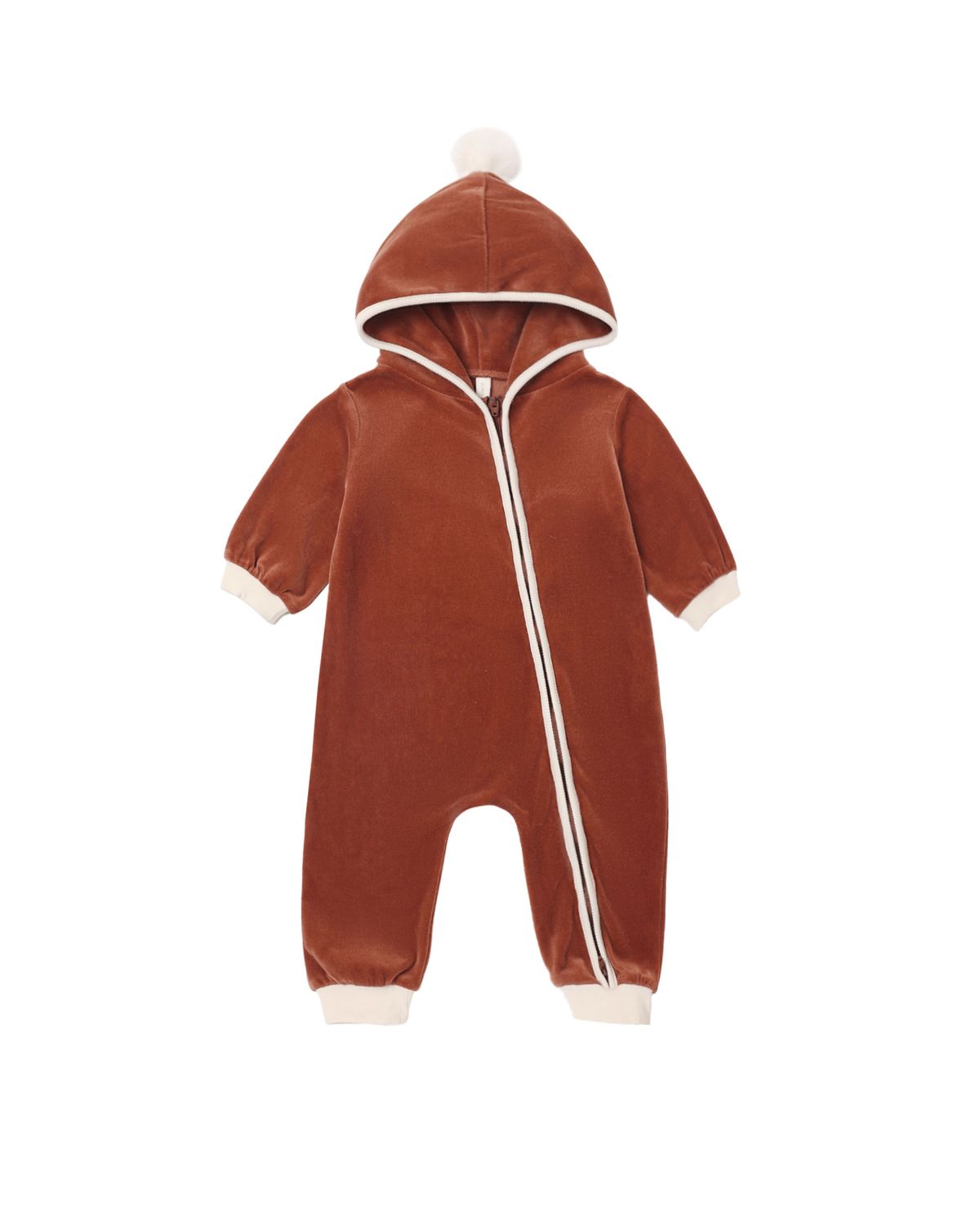 Velour Zip Jumpsuit Redwood