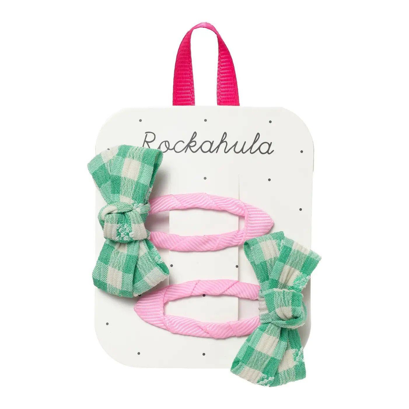 Gertie Gingham Twisty Bow Clips