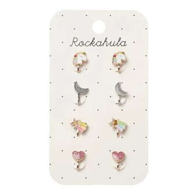 Rainbow Unicorn Clip On Earrings