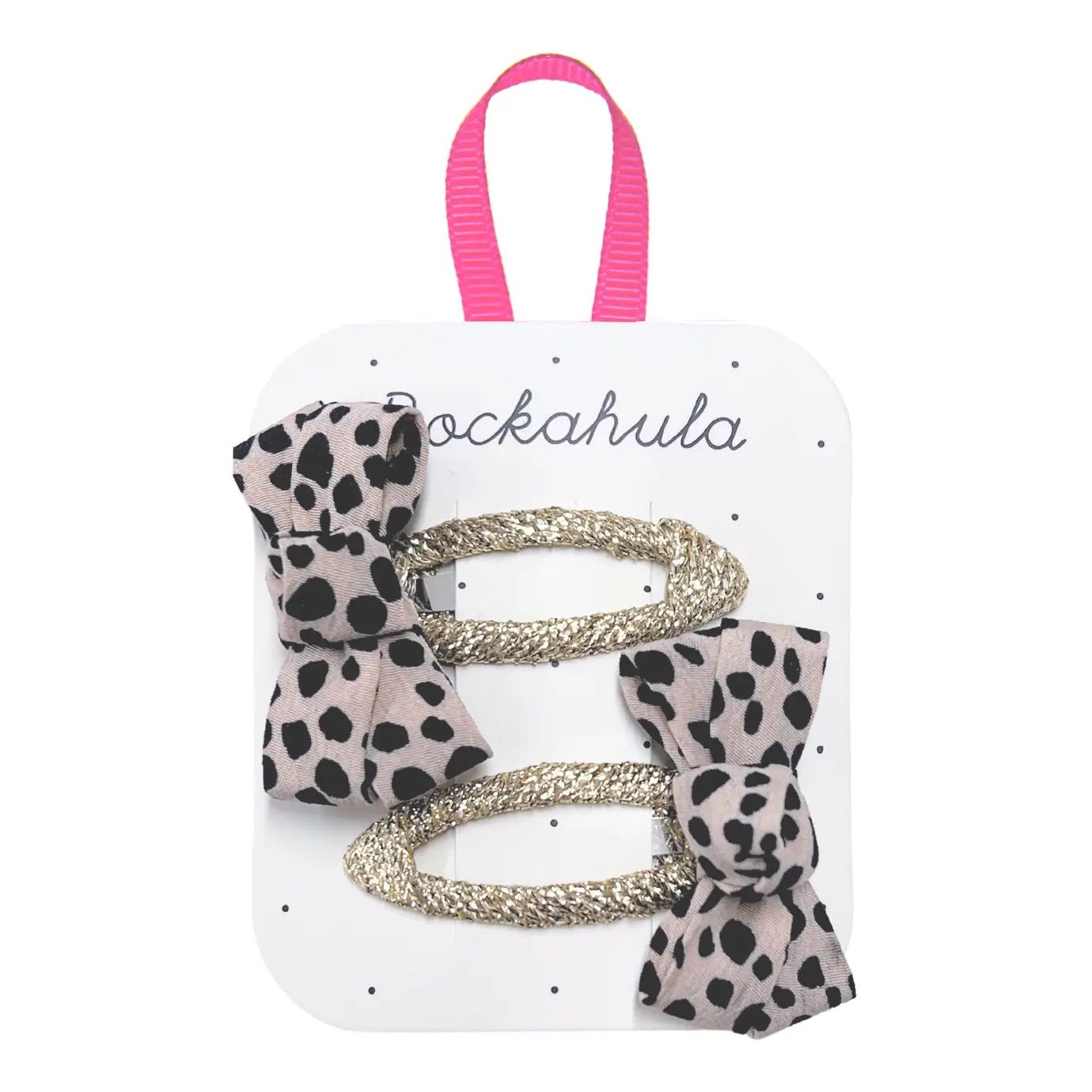 Leopard Love Twisty Bow Clips