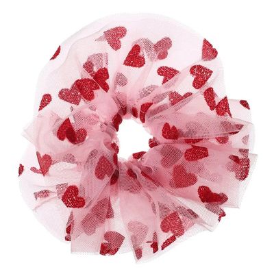 Sweet Hearts Tulle Scrunchie