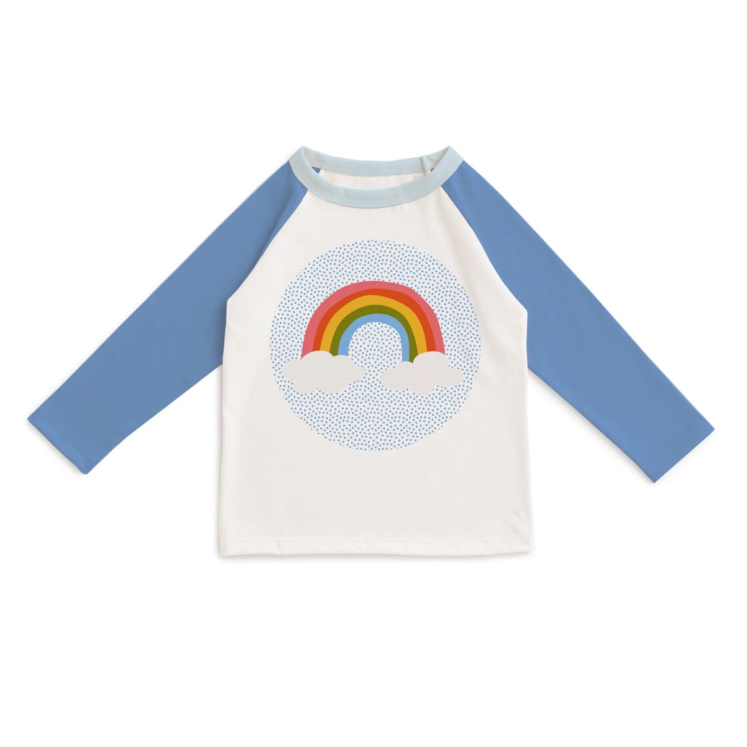 Graphic Baseball Tee Rainbow Lake Blue &amp; Natural