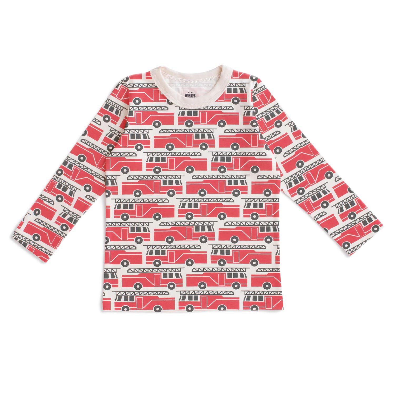 Long Sleeve Tee Firetrucks Red