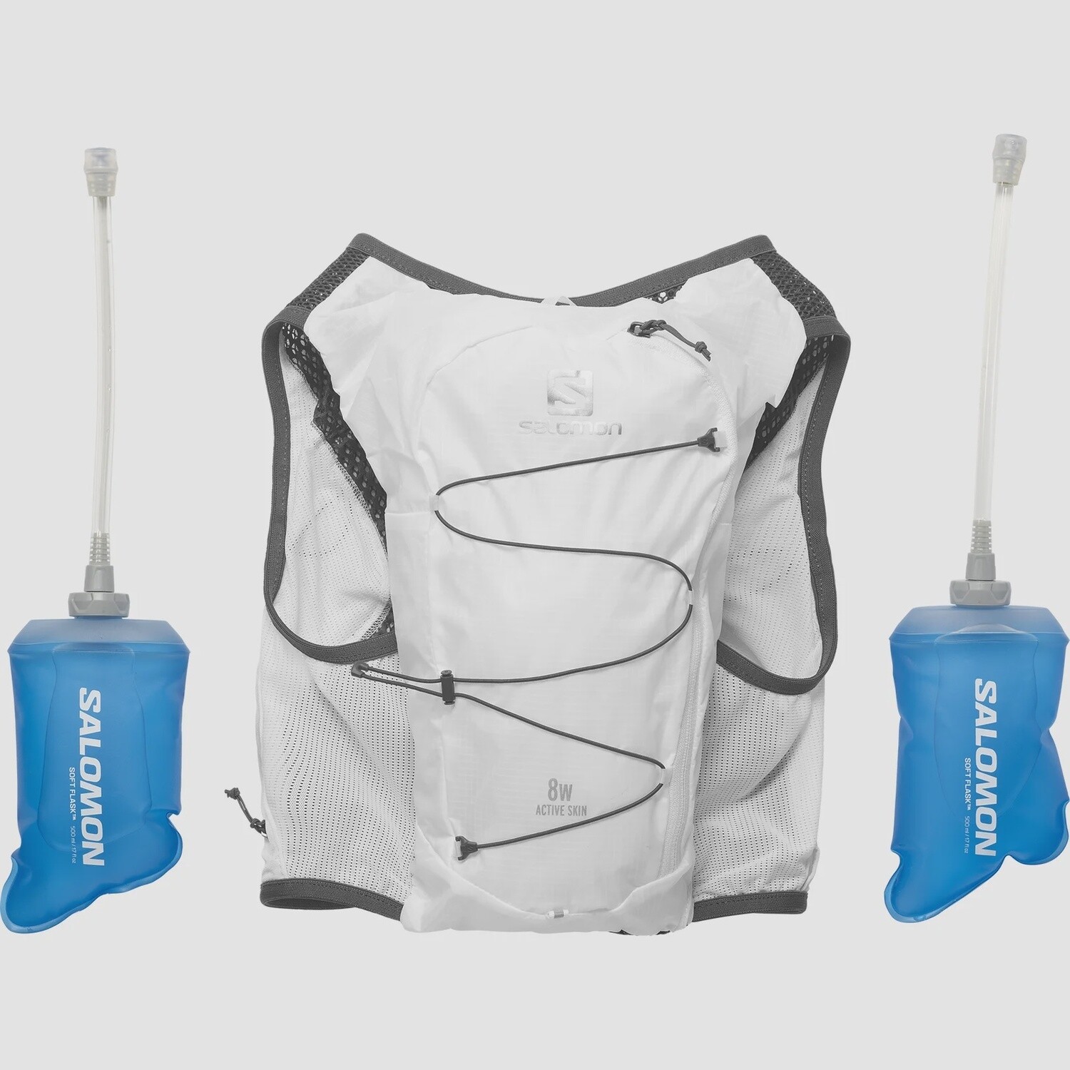 Salomon Active Skin 8, Color: White/Ebony, Size: S
