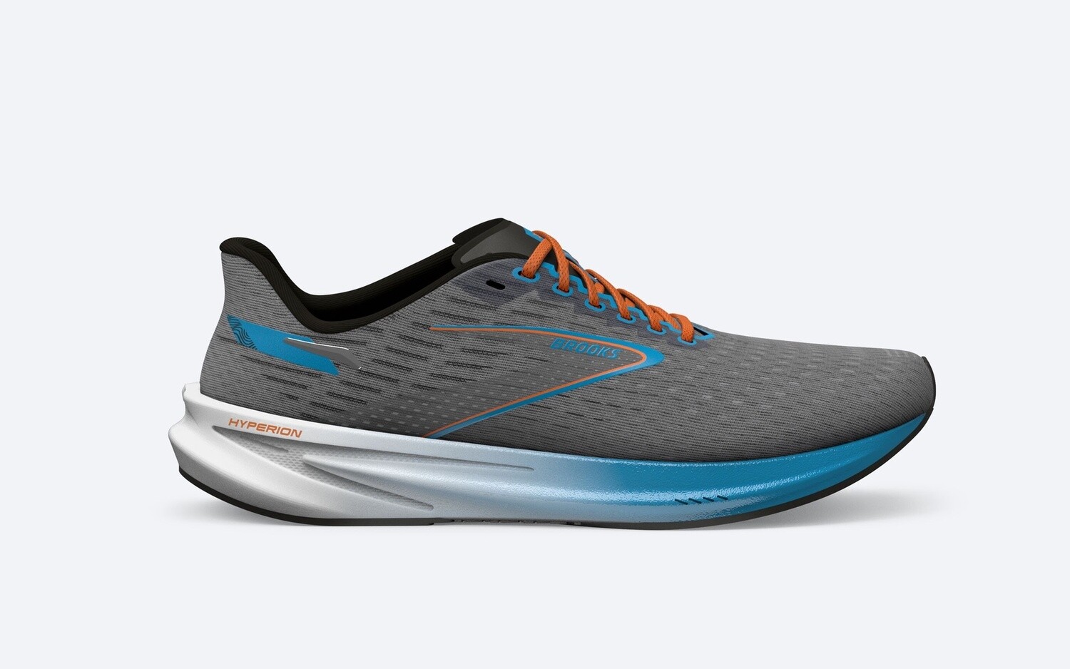 Brooks Hyperion Mens, Color: Grey/Atomic Blue/Scarlet 020, Size: 8