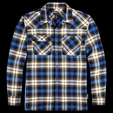Outdoor Research Feedback Flannel Shirt Mens, Color: Classic Blue Plaid, Size: L