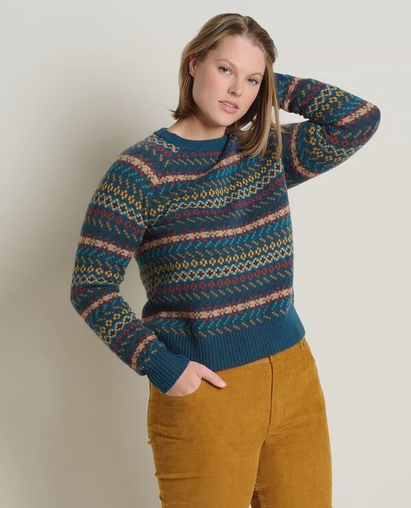 Toad &amp; Co Cazadero Crew Sweater Womens, Color: Midnight, Size: S