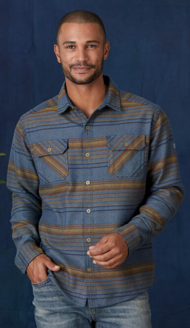 Kuhl Disordr Flannel L/S Mens, Color: Sunset Gold, Size: S