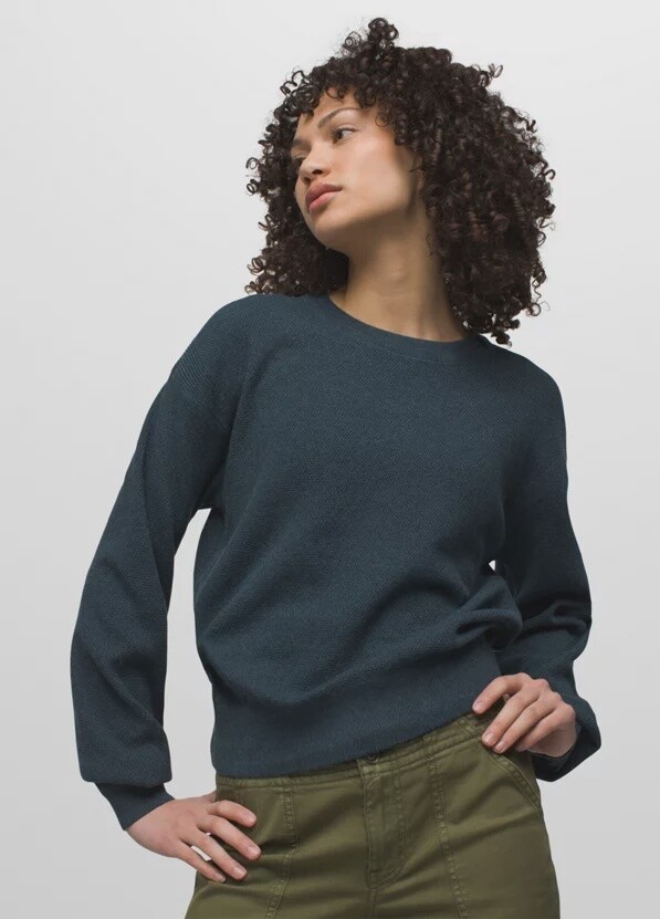 Prana Milani Crew Neck Womens, Color: Dark Sky, Size: XS