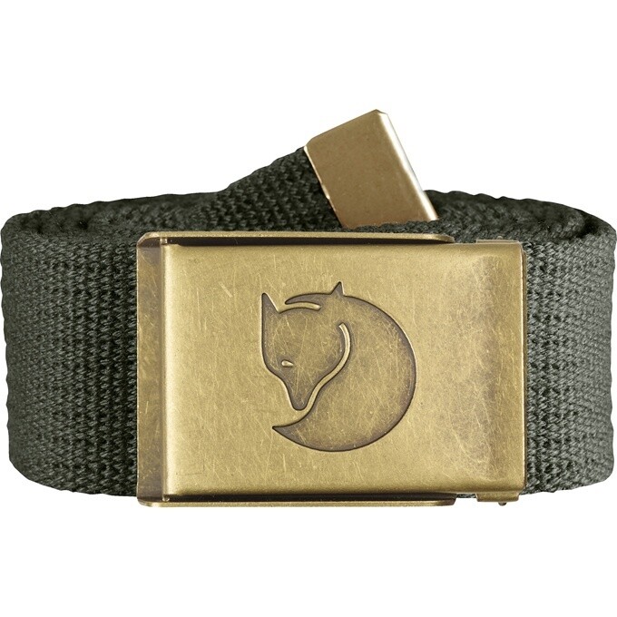 Fjallraven Canvas Brass Belt 4 CM, Color: Mountain Grey, Size: O/S