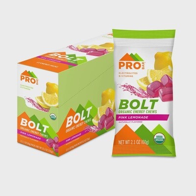 Pro Bar Bolt Energy Chews, Color: Pink Lemonade, Size: 2.1 OZ