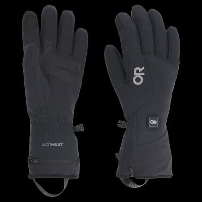 Outdoor Research Sureshot Heated Softshell Gloves Mens, Color: Black, Size: L