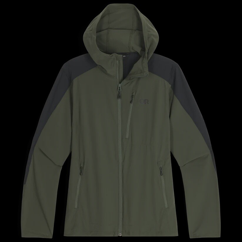 Outdoor Research Ferrosi Hoodie Mens, Color: Verde/Black, Size: S