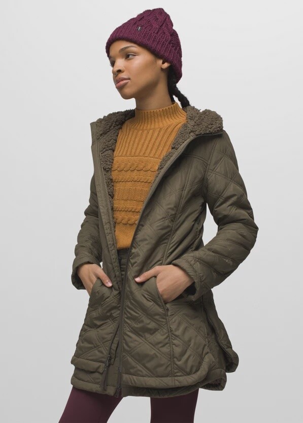 Prana Esla Coat Womens, Color: Slate Green, Size: S