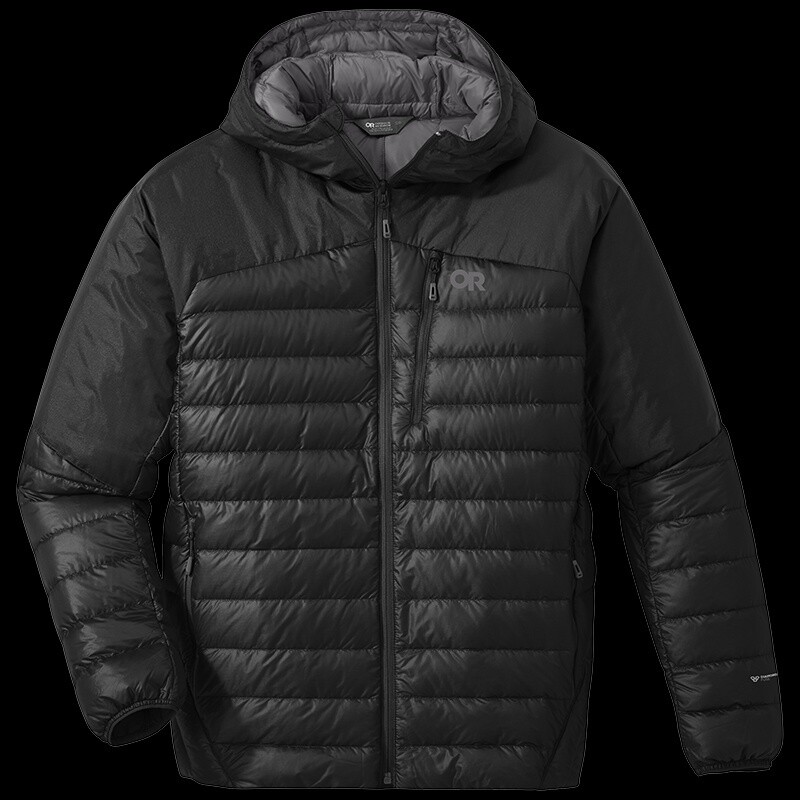 Outdoor Research Helium Down Hoodie Mens, Color: Black, Size: S