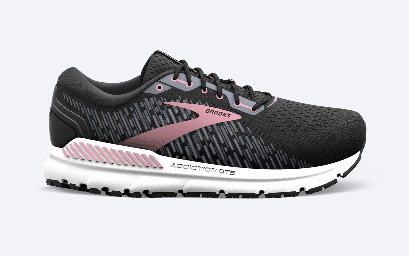 Brooks Addiction GTS 15 Womens, Color: Black/Ebony/Mauvewood, Size: 5.5