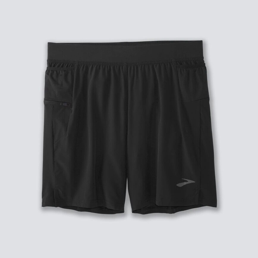 Brooks Sherpa 7&quot; 2-In-1 Short Mens, Color: Black, Size: XL
