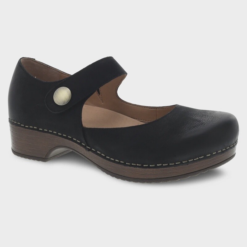 Dansko Beatrice Womens, Color: Black Burnished Nubuck, Size: 36