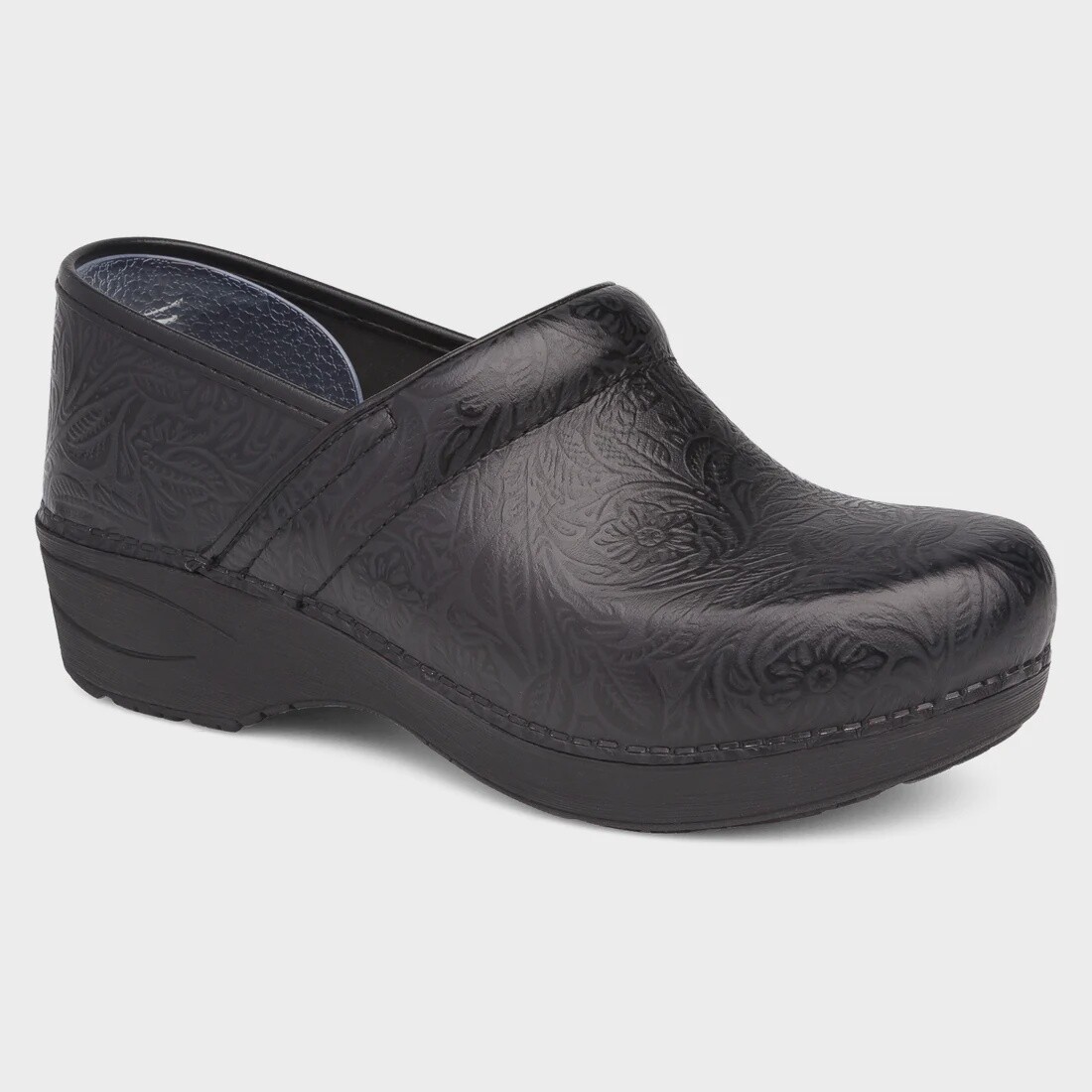 Dansko XP 2.0 Womens, Color: Black Floral Tooled, Size: 36