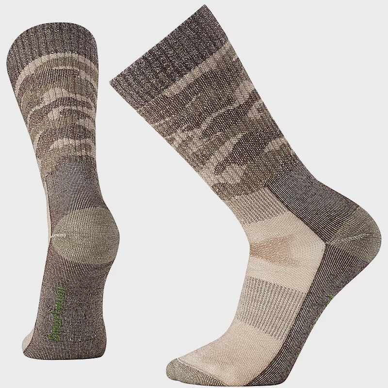 Smartwool Hunt Medium Camo Crew Mens, Color: Fossil, Size: XL