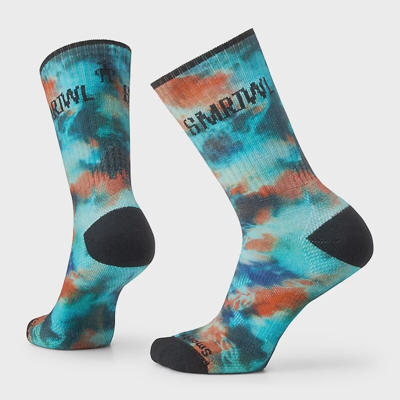 Smartwool Athletic Far Out Tie Dye Print Targeted Cushion Crew Socks