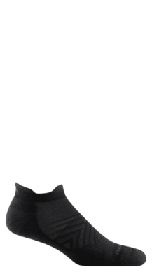 Darn Tough Run Coolmax No Show Tab Ultra-Lightweight Mens, Color: Black, Size: L