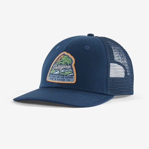Patagonia Take a Stand Trucker Hat, Color: Bayou Badge: Tidepool Blue, Size: ALL