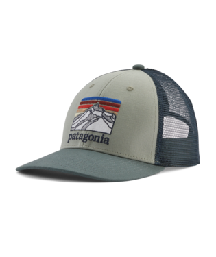 Patagonia Line Logo Ridge LoPro Trucker Hat, Color: Sleet Green, Size: O/S