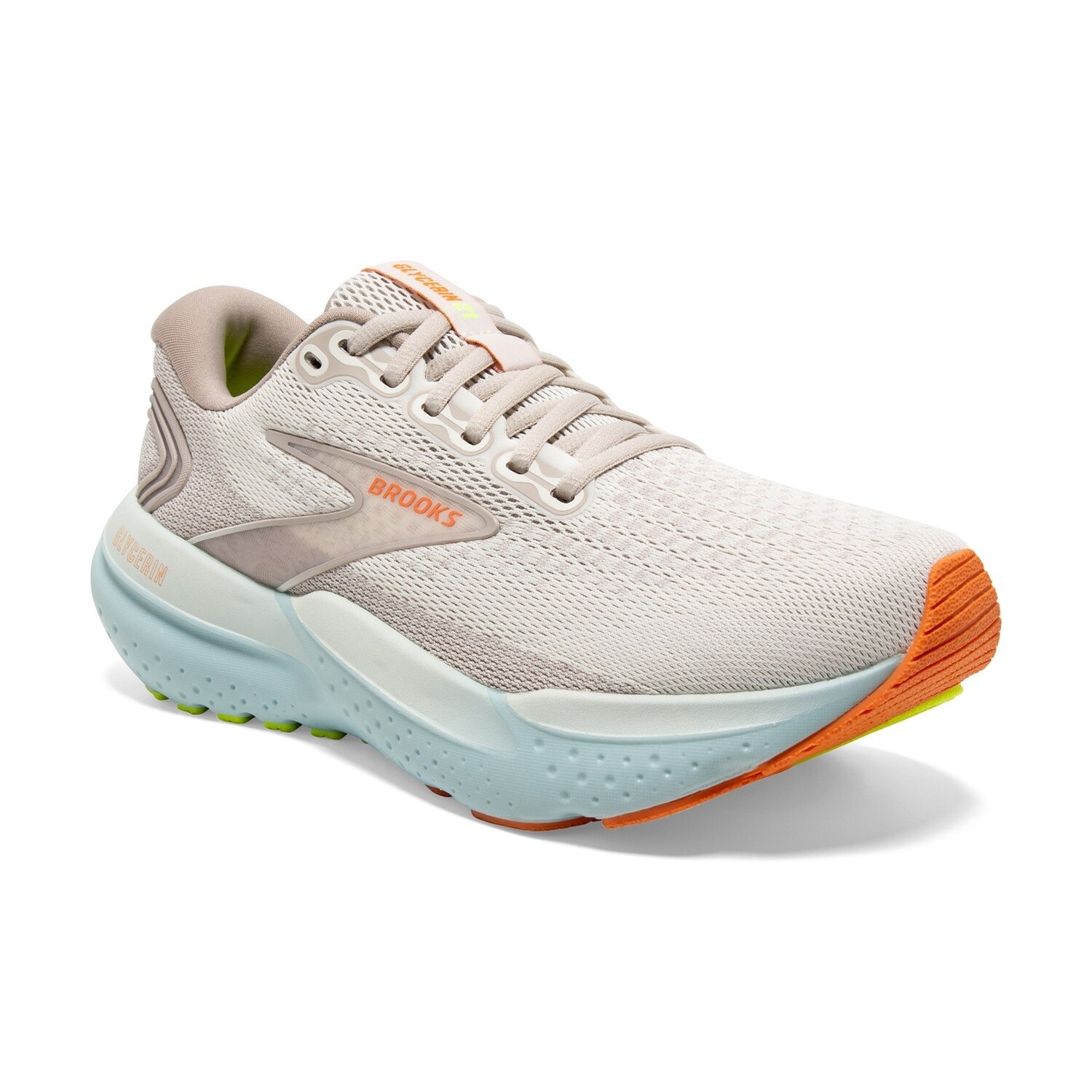 Brooks Glycerin 21 Womens, Color: Coconut/Aqua/Autumn Sunset, Size: 5