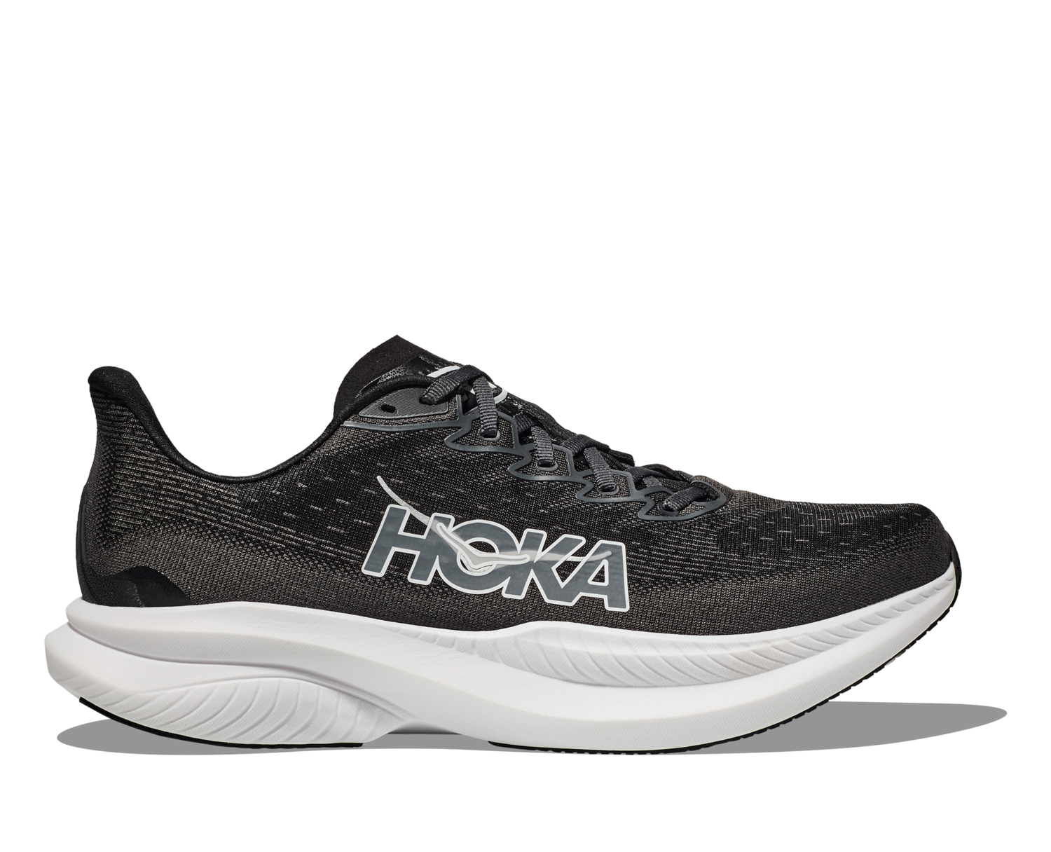 Hoka Mach 6 Womens, Color: Black / White, Size: 6