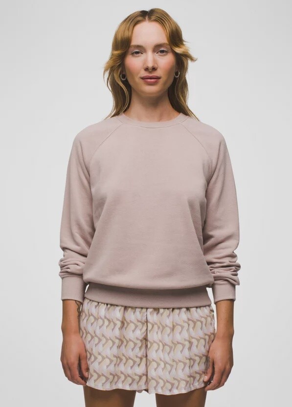 Prana Cozy Up Sweatshirt Women, Color: Willow Heather, Size: S
