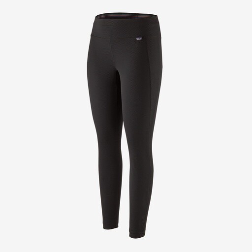 Patagonia Capilene Midweight Bottoms Womens, Color: Black, Size: XS