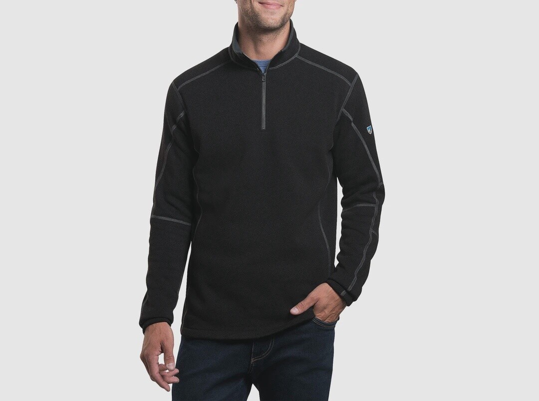 Kuhl Revel 1/4 Zip Mens, Color: Black, Size: M