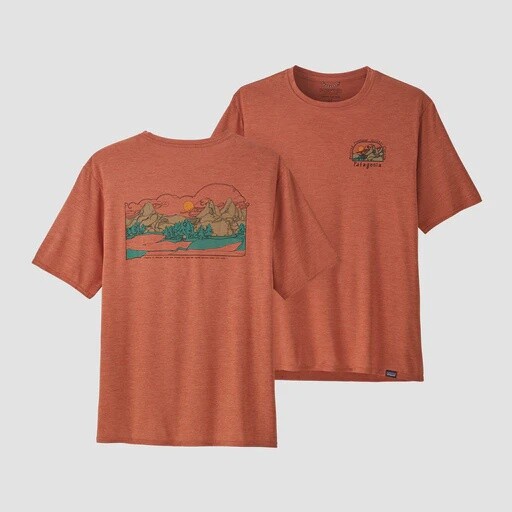 Patagonia Cap Cool Daily Graphic Mens, Color: Quartz Coral X-Dye (Lands), Size: M